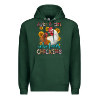 Sports Green just a girl who loves chickens Premium Hoodie - Zillion Design Studio