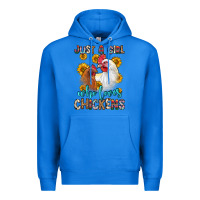 True Royal just a girl who loves chickens Premium Hoodie - Zillion Design Studio