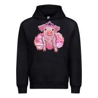 Black balerina pig with tutu Urban Hoodie - RanaPortraitStore