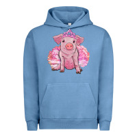 Pigment Pebble Blue balerina pig with tutu Urban Hoodie - RanaPortraitStore