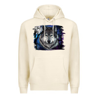 Tofu wolf and full moon Premium Hoodie - RanaPortraitStore
