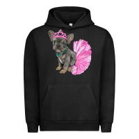 Pigment Black balerina french bulldog with tutu Urban Hoodie - RanaPortraitStore