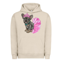 Pigment French Oak balerina french bulldog with tutu Urban Hoodie - RanaPortraitStore