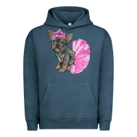 Pigment Midnight Navy balerina french bulldog with tutu Urban Hoodie - RanaPortraitStore