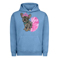 Pigment Pebble Blue balerina french bulldog with tutu Urban Hoodie - RanaPortraitStore