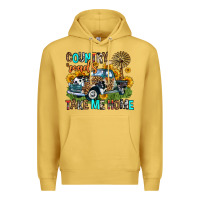 Antique Gold country roads take me home Premium Hoodie - Zillion Design Studio