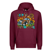 Burgundy country roads take me home Premium Hoodie - Zillion Design Studio