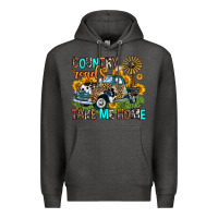 Charcoal Heather country roads take me home Premium Hoodie - Zillion Design Studio