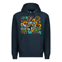 Navy country roads take me home Premium Hoodie - Zillion Design Studio