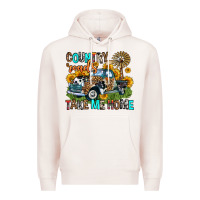 Pale Pink country roads take me home Premium Hoodie - Zillion Design Studio