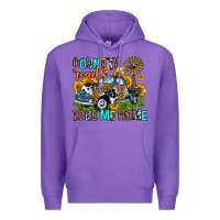 Purple country roads take me home Premium Hoodie - Zillion Design Studio
