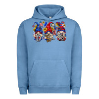Pigment Pebble Blue usa with gnome billie wilder Urban Hoodie - texasbilliewilder