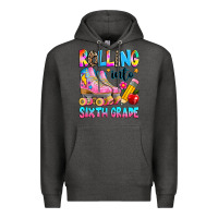 Charcoal Heather rolling into sixth grade Premium Hoodie - texasbilliewilder