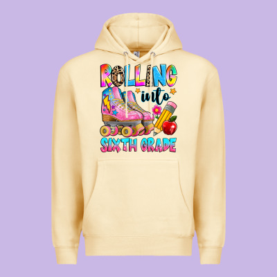 Rolling Into Sixth Grade Premium Hoodie Designed By Texasbilliewilder