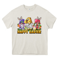 Cream happy easter gnomies Heavy Core Tee - chombo