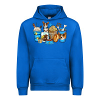 Cobalt corgi coffee cups Urban Hoodie - Zillion Design Studio