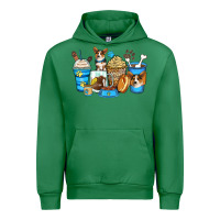 Emerald corgi coffee cups Urban Hoodie - Zillion Design Studio