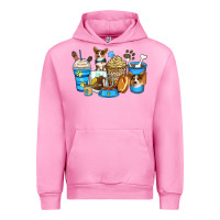 Fuchsia Pink corgi coffee cups Urban Hoodie - Zillion Design Studio