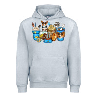 Heather Grey corgi coffee cups Urban Hoodie - Zillion Design Studio