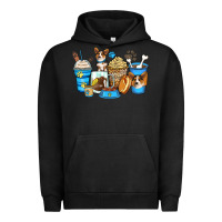 Pigment Black corgi coffee cups Urban Hoodie - Zillion Design Studio