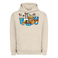 Pigment French Oak corgi coffee cups Urban Hoodie - Zillion Design Studio