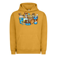 Pigment Peanut Butter corgi coffee cups Urban Hoodie - Zillion Design Studio
