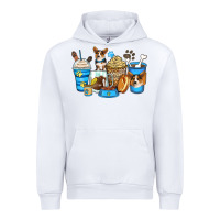 White corgi coffee cups Urban Hoodie - Zillion Design Studio