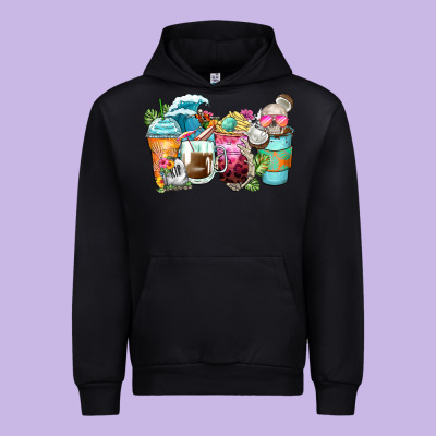 Urban Hoodie skeleton summer coffee cups