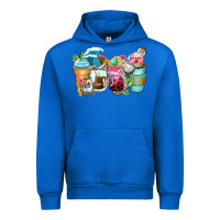 Cobalt skeleton summer coffee cups Urban Hoodie - Zillion Design Studio