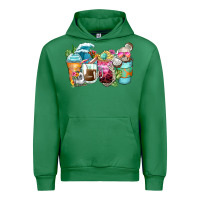 Emerald skeleton summer coffee cups Urban Hoodie - Zillion Design Studio