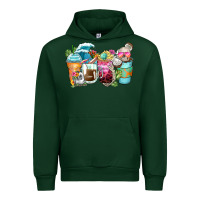 Foreset Green skeleton summer coffee cups Urban Hoodie - Zillion Design Studio
