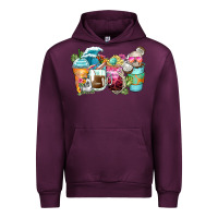 Mauve Wine skeleton summer coffee cups Urban Hoodie - Zillion Design Studio