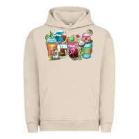 Pigment French Oak skeleton summer coffee cups Urban Hoodie - Zillion Design Studio