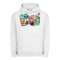 Pigment Lunar Rock skeleton summer coffee cups Urban Hoodie - Zillion Design Studio