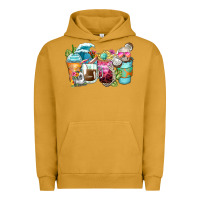 Pigment Peanut Butter skeleton summer coffee cups Urban Hoodie - Zillion Design Studio