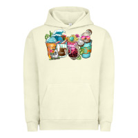 Pigment Pistachio skeleton summer coffee cups Urban Hoodie - Zillion Design Studio