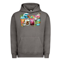 Pigment Tornado skeleton summer coffee cups Urban Hoodie - Zillion Design Studio
