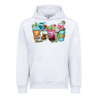 White skeleton summer coffee cups Urban Hoodie - Zillion Design Studio