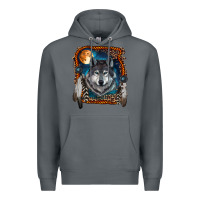 Rock wolf and feathers Premium Hoodie - RanaPortraitStore