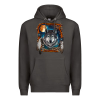 Smoke wolf and feathers Premium Hoodie - RanaPortraitStore