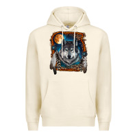 Tofu wolf and feathers Premium Hoodie - RanaPortraitStore