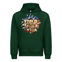 Forest Green usa sunflower billie wilder Urban Hoodie - texasbilliewilder