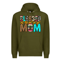 Army Green blessed mom Premium Hoodie - Zillion Design Studio