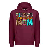 Burgundy blessed mom Premium Hoodie - Zillion Design Studio