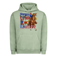 Pigment Oil Green western sweet land of liberty 4th july billie wilder Urban Hoodie - texasbilliewilder