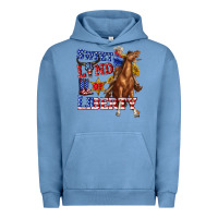 Pigment Pebble Blue western sweet land of liberty 4th july billie wilder Urban Hoodie - texasbilliewilder