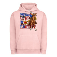 Pigment Salmon western sweet land of liberty 4th july billie wilder Urban Hoodie - texasbilliewilder