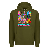 Army Green rolling into preschool grade Premium Hoodie - texasbilliewilder