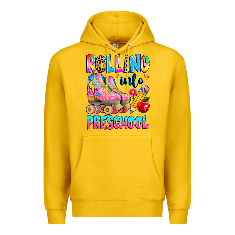 Rolling Into Preschool Grade Premium Hoodie by texasbilliewilder | Teevron