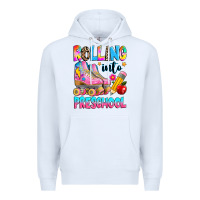 White rolling into preschool grade Premium Hoodie - texasbilliewilder